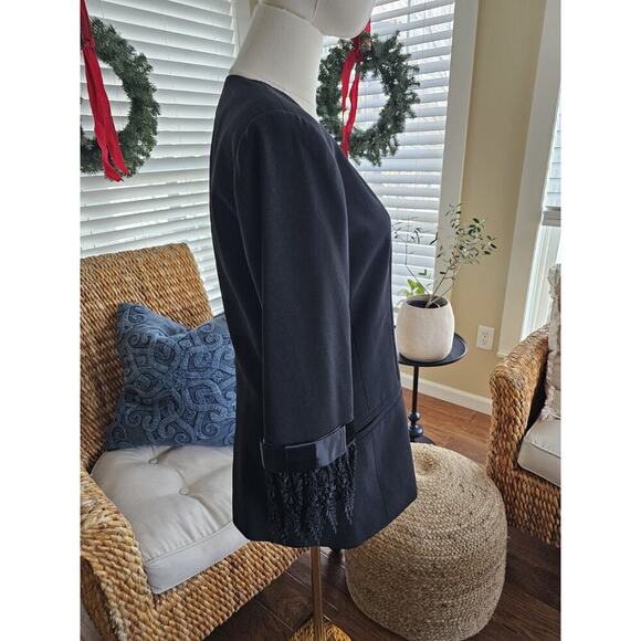 Lulu Bravo Vintage Blazer Faux Diamonds Saks 5th Avenue Women's Size 8 NWT - Picture 4 of 11